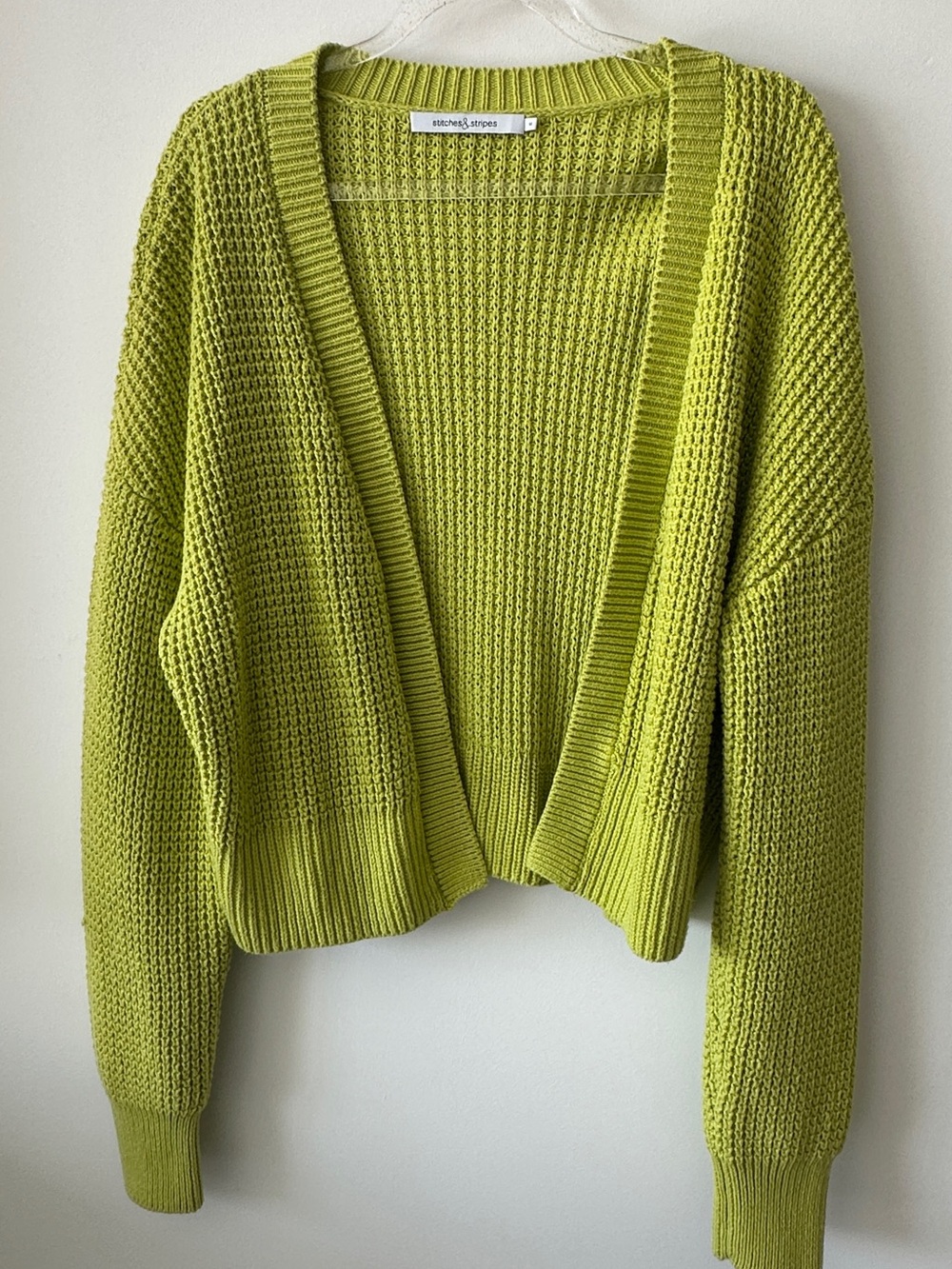 Sincerely Jules Lime Open-Front Knit Cardigan